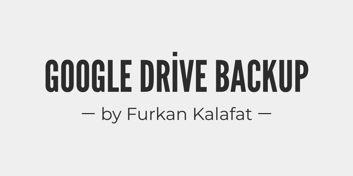 Google Drive Backup