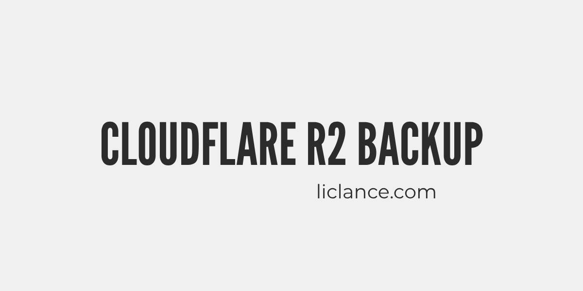 Cloudflare R2 Backup