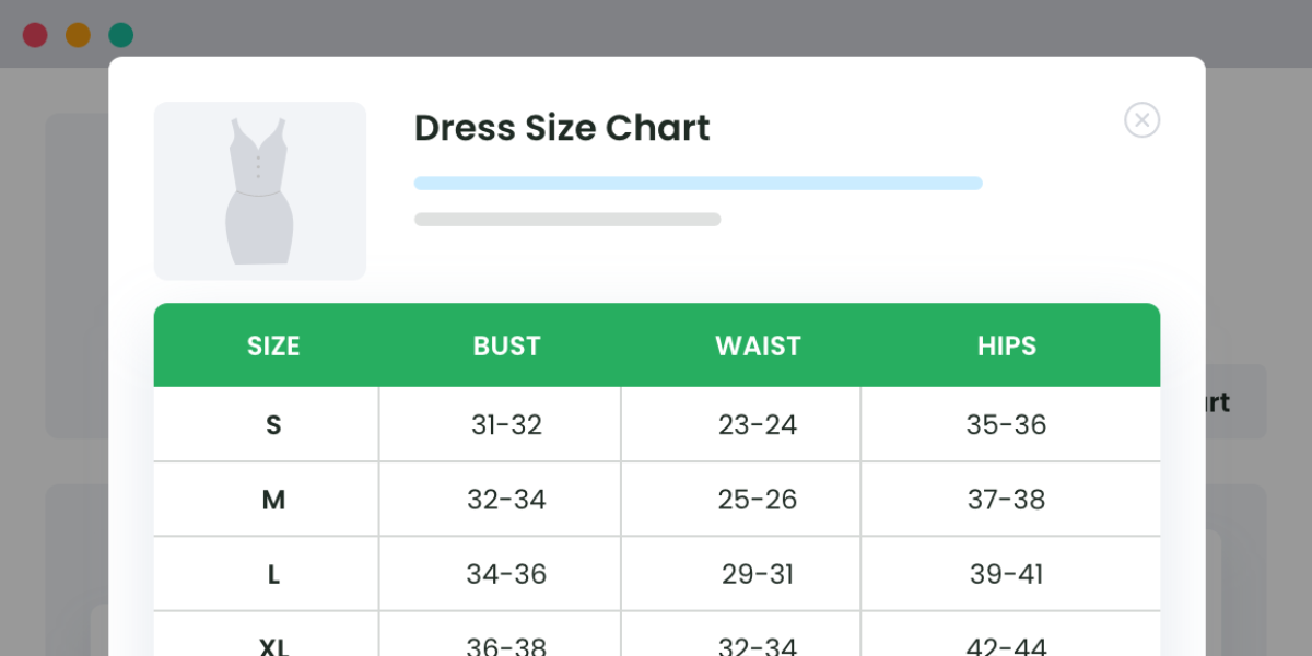 FOB Product Size Guide