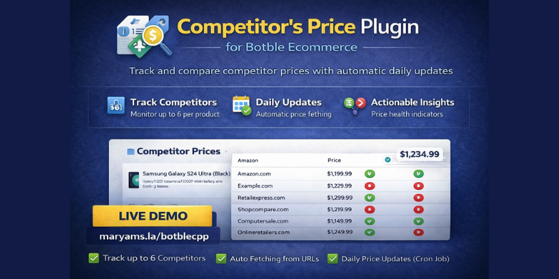 Competitor's Product Price list
